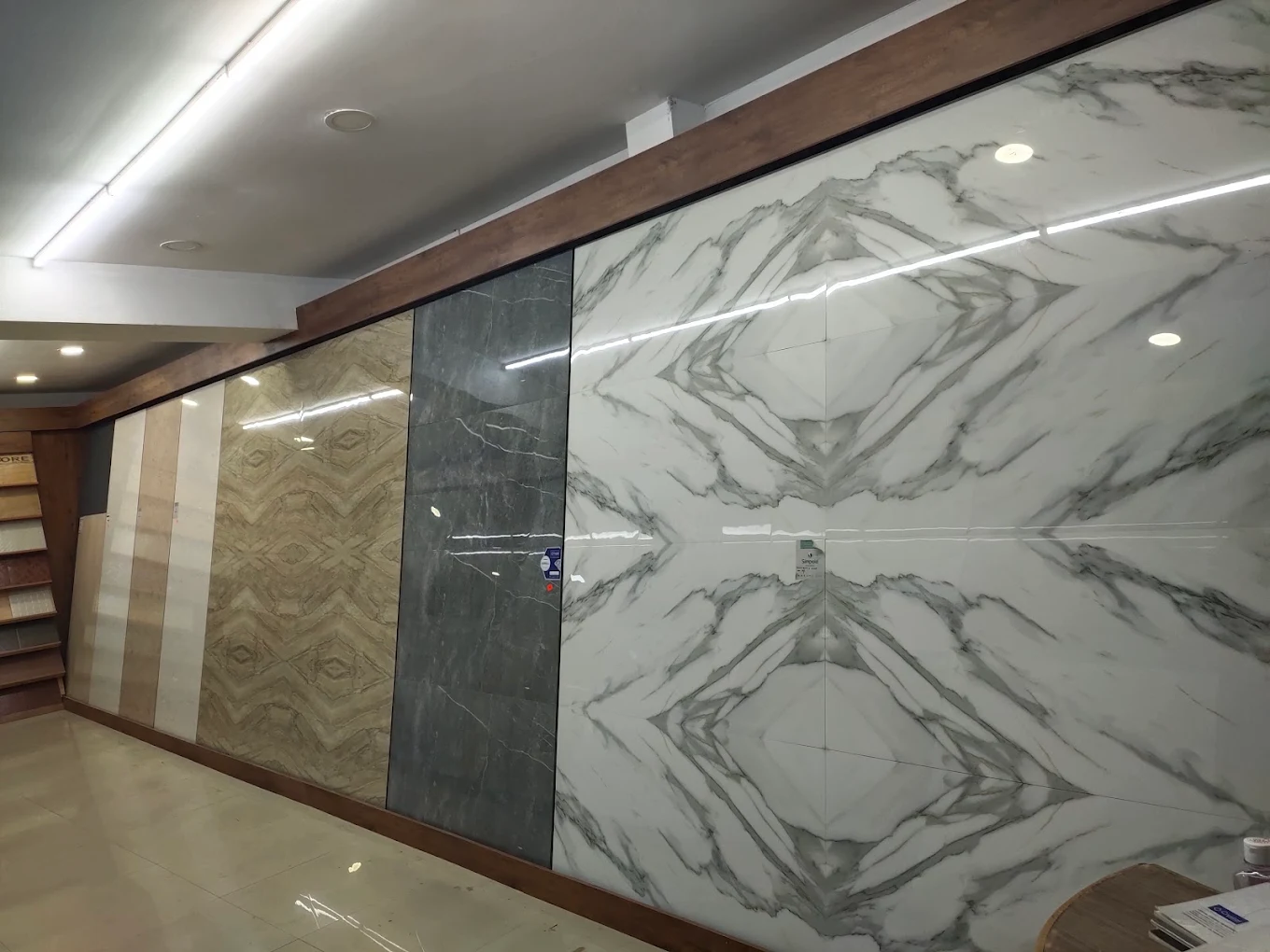 Geometric mosaic backsplash